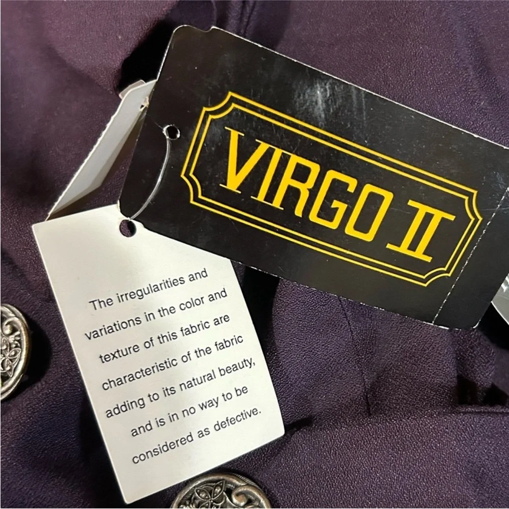 Virgo II Vintage 90’s Deadstock Satin Trimmed‎ Pantsuit